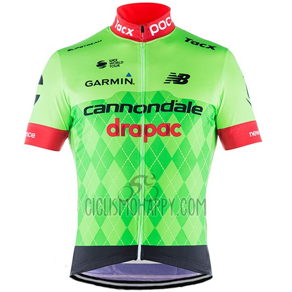 Cannondale Drapac Cycling Jersey Bib Short 2017 Men Short Sleeve Green